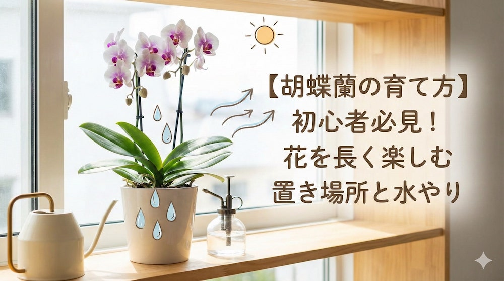 【胡蝶蘭の育て方】初心者必見！花を長く楽しむ置き場所と水やり