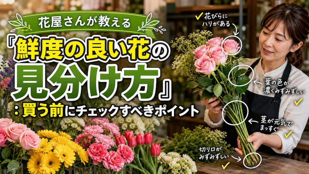 花屋さんが教える「鮮度の良い花の見分け方」：買う前にチェックすべきポイント